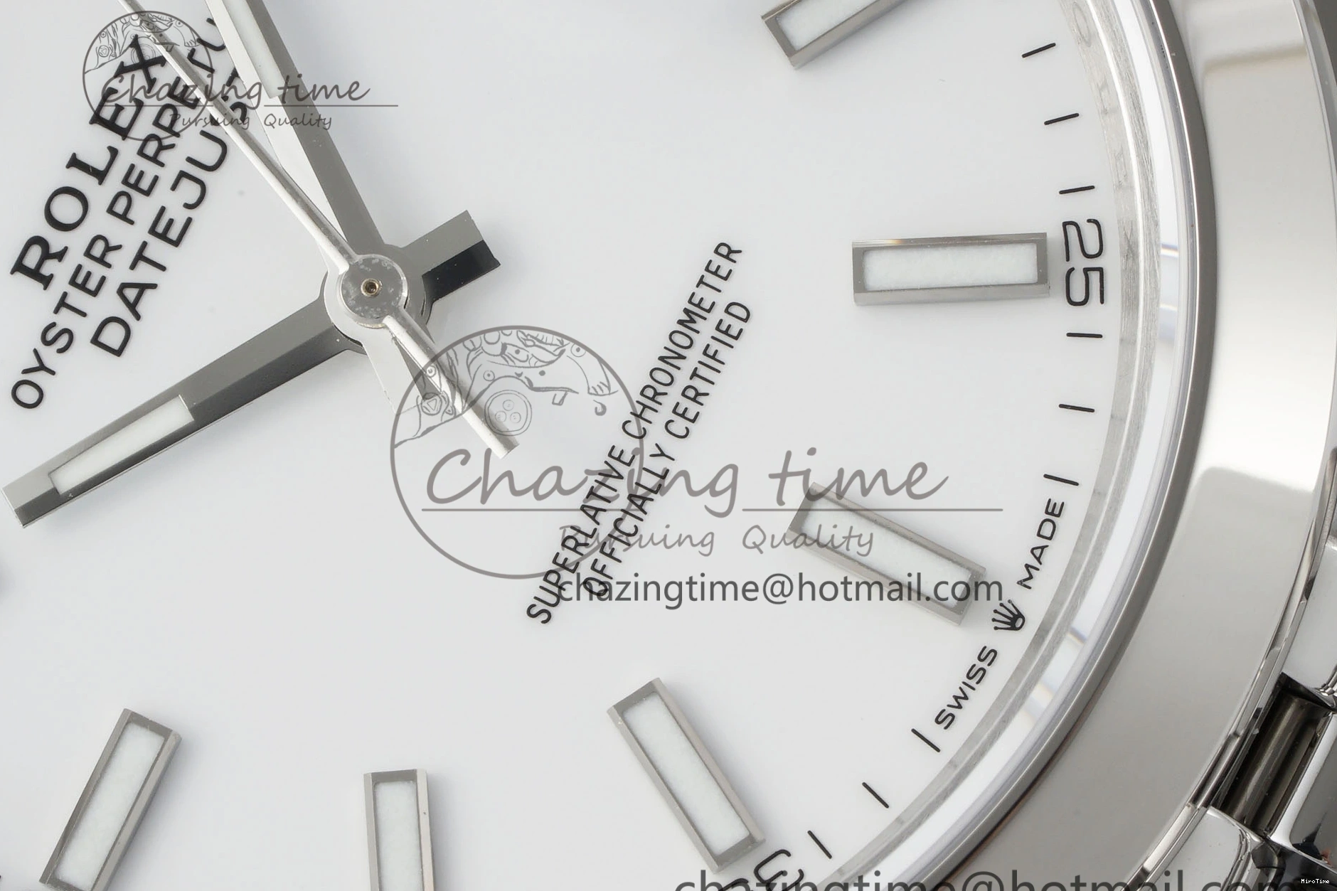 MiroTime 0508 RelaxedFit DateJust 41 SS Polished Bezel KING 1:1 Best Edition 904L Steel White Stick Dial on Jubilee Bracelet VR 2160